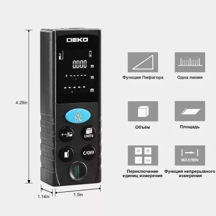 Дальномер лазерный LRD110-100m DEKO купить в Ноябрьске