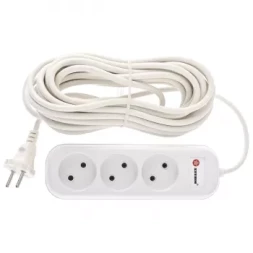 Удлинитель бытовой серия EU, без заземления, 7м, 3 роз., 6А Stern 95728