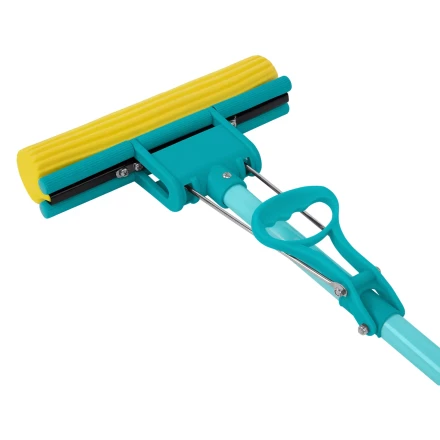 Швабра отжимная Palisad, 110 см, губка PVA 26х5,5х6 см, телескопическая рукоятка, бирюзовая, Home 935165 купить в Ноябрьске