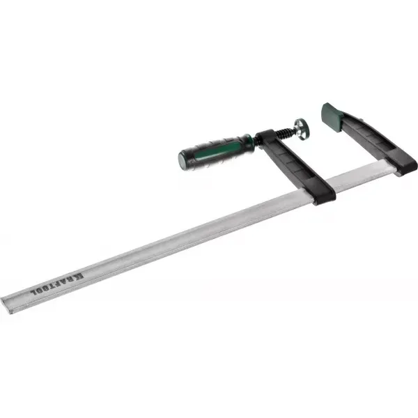 Струбцина, KRAFTOOL 32011-120-500, тип "F", DIN 5117, двухкомпонентная ручка, 120х500мм 32011-120-500 купить в Ноябрьске
