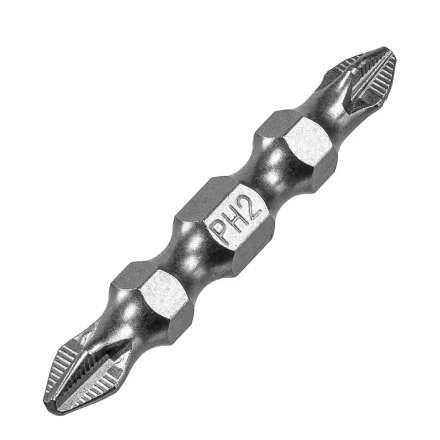 Бита двухсторонняя, PH2-PZ2 х 45 мм, сталь S2, 10 шт. Denzel 11675 купить в Ноябрьске