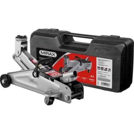 Домкрат гидравлический подкатной, 2т, 130-315мм, в кейсе, MIRAX 43252-2-K 43252-2-K купить в Ноябрьске