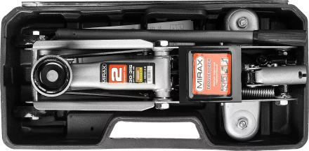 Домкрат гидравлический подкатной, 2т, 130-315мм, в кейсе, MIRAX 43252-2-K 43252-2-K купить в Ноябрьске