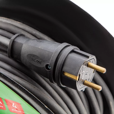 Удлинитель силовой 20 м Сибртех 95875, 16А, тип УХз16, КГ 3 x 1.5 мм, на стальной катушке, 4 розетки купить в Ноябрьске