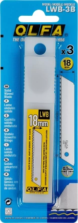Лезвие OLFA, сегментированноеб серрейторная заточка18 мм OL-LWB-3B купить в Ноябрьске