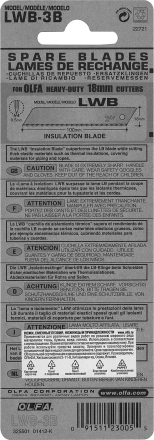 Лезвие OLFA, сегментированноеб серрейторная заточка18 мм OL-LWB-3B купить в Ноябрьске