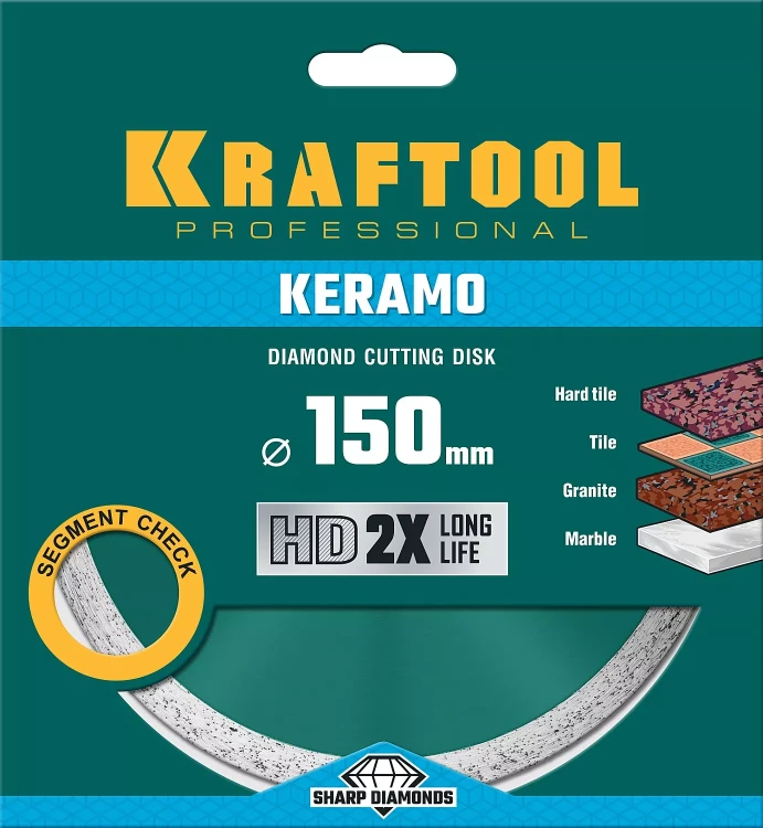 Диск алмазный отрезной для УШМ KERAMO 36684-150 купить в Ноябрьске