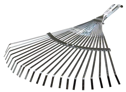 Грабли веерные RACO регулируемые, 22 плоских зубца, гальванизир. покр., 300-450мм 4231-53/733 купить в Ноябрьске