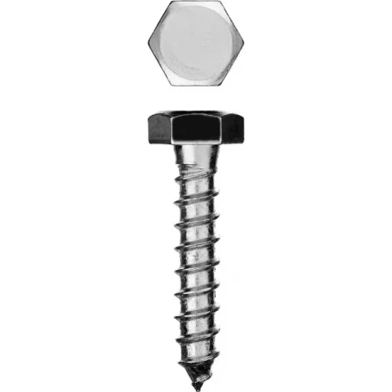 Шурупы ЗУБР &quot;МАСТЕР&quot; с шестигранной головкой, оцинкованные, 10x50мм, 2шт 300456-10-050 купить в Ноябрьске