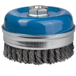 ЗУБР &quot;ПРОФЕССИОНАЛ&quot;. Щетка чашечная усиленная для УШМ, плетеные пучки стальной проволоки 0,8мм, 120ммхМ14 35271-120_z02