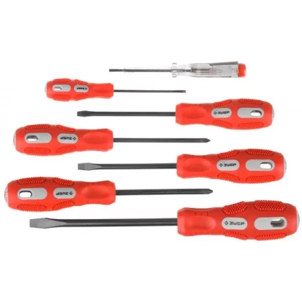 Набор отверток ЗУБР &quot;МАСТЕР&quot;, хром-ванадиевая сталь, эргономичная трехкомпонентная рукоятка, 7шт 25235-H7 купить в Ноябрьске