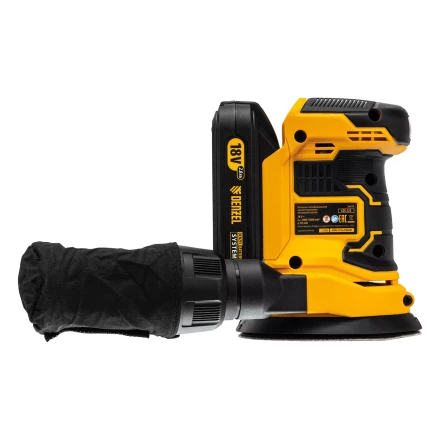 Машина шлифовальная эксцентриковая аккумуляторная Denzel 28470 COS-125, 18В Li-Ion купить в Ноябрьске