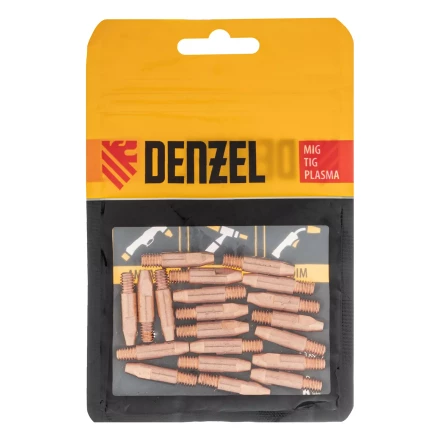 Токосъемный наконечник под проволоку 1,2 мм, М6х28, E-CU, 20 шт для MIG горелки тип 24 Denzel 93648 купить в Ноябрьске