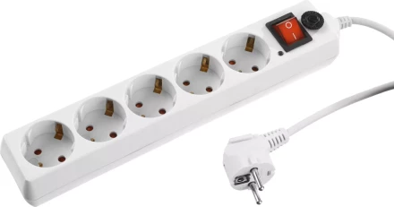 Сетевой фильтр STAYER &quot;MASTER&quot; электрический, 5 гнезд, макс. мощн. 2200 Вт, 5м 55066-5 купить в Ноябрьске
