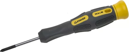 Отвертка STAYER &quot;PROFESSIONAL&quot; &quot;MAX-GRIP&quot; для точн работ, Cr-V, двухкомп рукоятка, магнит наконечник, PH №0x40мм 25826-0-040 G купить в Ноябрьске