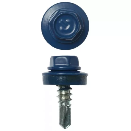 Саморезы ЗУБР &quot;ПРОФЕССИОНАЛ&quot; окраш., RAL 5005 синий насыщен., для крепл. кров. матер. к металл. констр., 5.5x19мм, 2500шт 4-300310-55-019-5005 купить в Ноябрьске