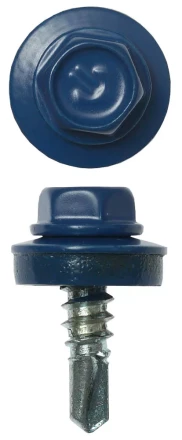 Саморезы ЗУБР &quot;ПРОФЕССИОНАЛ&quot; окраш., RAL 5005 синий насыщен., для крепл. кров. матер. к металл. констр., 5.5x19мм, 2500шт 4-300310-55-019-5005 купить в Ноябрьске