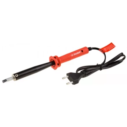 Электропаяльник ЗУБР &quot;МАСТЕР&quot; с пластиковой рукояткой и долговечным жалом, форма клин, 100Вт 55400-100_z01 купить в Ноябрьске