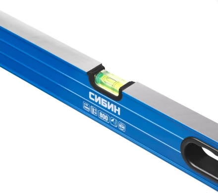 Уровень СИБИН коробчатый усиленный, утолщенный профиль, 2 фрезерованные поверхности, 3 противоударных ампулы (1 поворотная на 360 град), 4 34609-040 купить в Ноябрьске