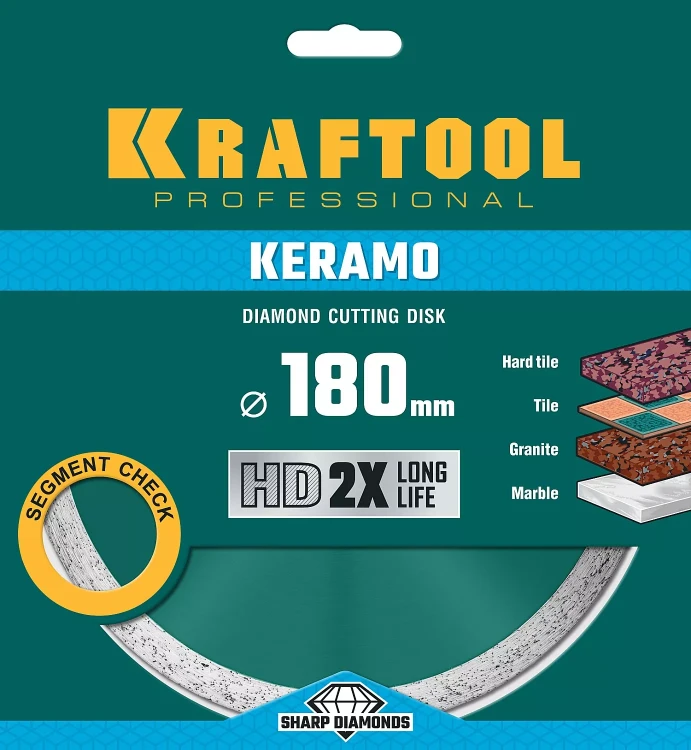 Диск алмазный отрезной для УШМ KERAMO 36684-180 купить в Ноябрьске