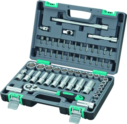 Набор инструментов 1/2  CrV пластиковый кейс 60  предметов STELS 14103 купить в Ноябрьске