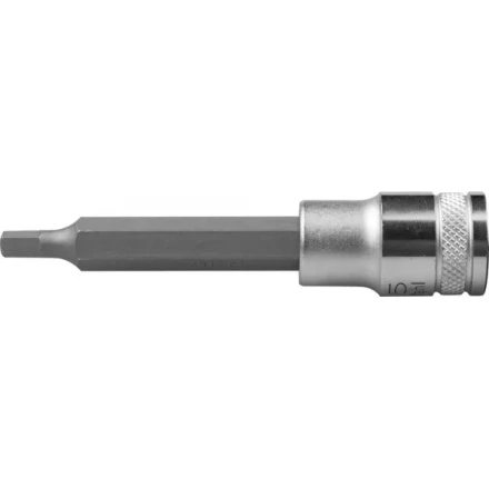 Торцовая бита-головка KRAFTOOL &quot;INDUSTRIE QUALITAT&quot;, удлиненная, материал S2, HEX, сатинированная, 1/2&quot;, H5 27909-05_z01 купить в Ноябрьске