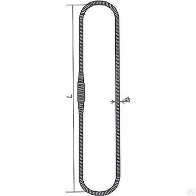 Строп канатный кольцевой СКК 32 т L=4 м  канат 42 опрессовка купить в Ноябрьске