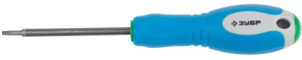 Отвертка ЗУБР, Cr-V сталь, трехкомпонентная рукоятка, цветовая индикация типа шлица, TORX №10, 75мм 25254-10-075 купить в Ноябрьске