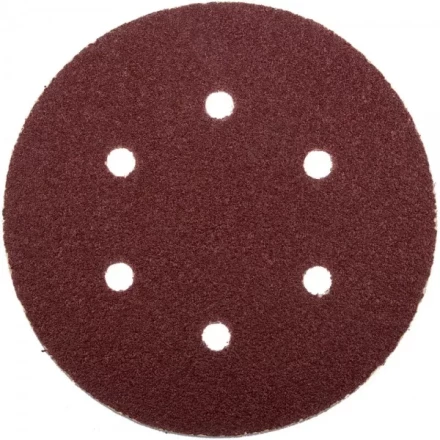 Круг шлифовальный ЗУБР &quot;МАСТЕР&quot; универсальный, из абразивной бумаги на велкро основе, 6 отверстий, Р60, 150мм, 5шт 35566-150-060 купить в Ноябрьске