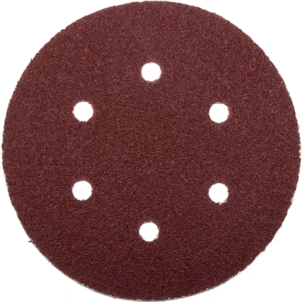 Круг шлифовальный ЗУБР &quot;МАСТЕР&quot; универсальный, из абразивной бумаги на велкро основе, 6 отверстий, Р60, 150мм, 5шт 35566-150-060 купить в Ноябрьске