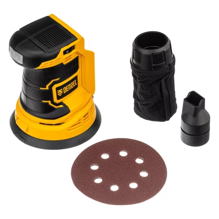 Машина шлифовальная эксцентриковая аккумуляторная COS-125-0, 18В Li-Ion Denzel 28471 купить в Ноябрьске