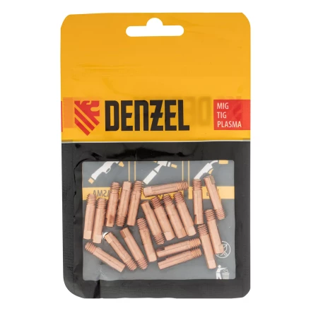 Токосъемный наконечник под проволоку 1,2 мм, М5х24, E-CU, 20 шт для MIG горелки тип 15 Denzel 93649 купить в Ноябрьске