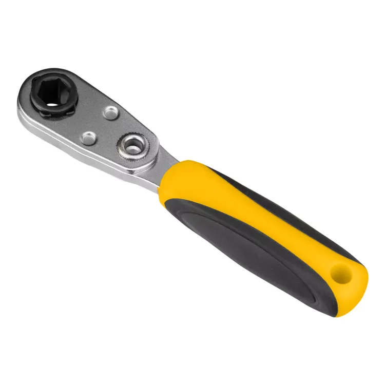 Ключ-трещотка для бит 1/4" Denzel 11633, 52 зуба, CrMo, адаптер для торцевых головок Denzel купить в Ноябрьске