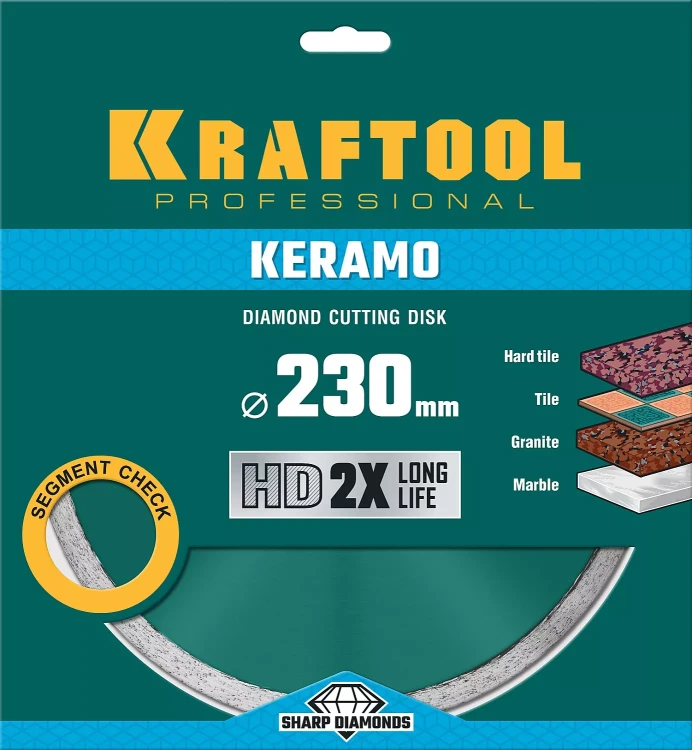 Диск алмазный отрезной для УШМ KERAMO 36684-230 купить в Ноябрьске