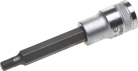 Торцовая бита-головка KRAFTOOL &quot;INDUSTRIE QUALITAT&quot;, удлиненная, материал S2, HEX, сатинированная, 1/2&quot;, H6 27909-06_z01 купить в Ноябрьске