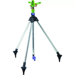 Разбрызгиватель латунный, импульсный, с регулир. угла гор. распыления до 26 м, штатив PALISAD 65418