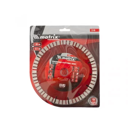 Диск алмазный отрезной Турбо-сегментный 180 х 22,2 мм сухая резка MATRIX Professional 73146 купить в Ноябрьске