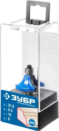 ЗУБР 31.8 x 15 мм, радиус 9.5 мм, фреза кромочная калевочная №1, Профессионал (28700-31.8) купить в Ноябрьске