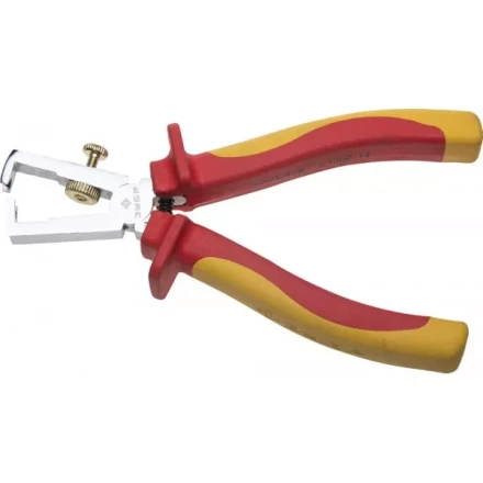 Пассатижи ЗУБР &quot;ПРОФИЭЛЕКТРИК&quot;, диэлектр, для зачистки проводов, двухкомп рукоятка, до~1000В, d до 5мм, S поперечн сеч кабеля до 10мм2, 180мм 22145-9-16 купить в Ноябрьске