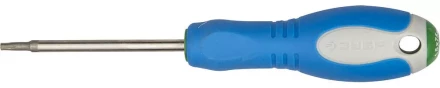 Отвертка ЗУБР, Cr-V сталь, трехкомпонентная рукоятка, цветовая индикация типа шлица, TORX №15, 75мм 25254-15-075 купить в Ноябрьске