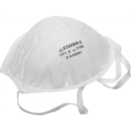 Полумаска фильтрующая STAYER &quot;PROFI&quot; коническая многослойная, класс защиты FFP1 11109 купить в Ноябрьске