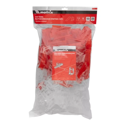 Комплект зажим + клин для системы выравнивания плитки СВП Ворота XL, 200/100 шт. в пакете Matrix 88125 купить в Ноябрьске
