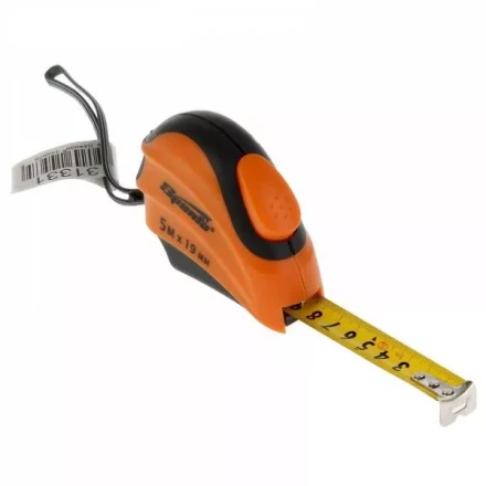Рулетка 5 м х 19 мм SPARTA Automatic двухкомпонентный корпус автоматическая фиксация артикул 31331 купить в Ноябрьске