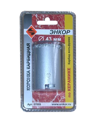 Коронка карбидная по керамике Ф43 мм Энкор 57009 купить в Ноябрьске
