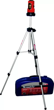 Уровень лазерный 150 мм штатив 1100 мм самовырав. набор в пласт. кейсе  MATRIX 35033 купить в Ноябрьске