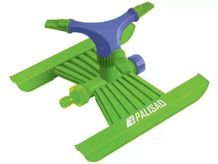 Разбрызгиватель пласт. вращ. с 3 лоп. штуц D 3/4&quot; с  подст. S поля. 180 кв. м D 15 м  PALISAD 65409 купить в Ноябрьске