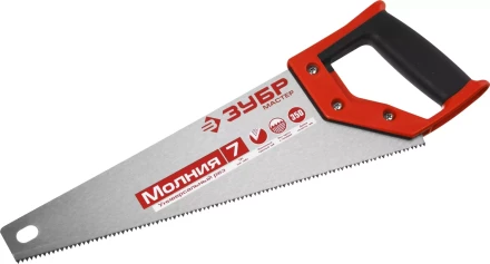 Ножовка универсальная (пила) ЗУБР МОЛНИЯ-7 350 мм, 7 TPI, закалка, рез вдоль и поперек волокон, для средних заготовок, фанеры, ДСП, МДФ 1537-35_z01 купить в Ноябрьске