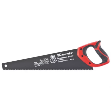 Ножовка по дереву&quot;BLACK SERIES&quot;,550 мм,7-8 TPI,зуб-3D,каленный зуб,тефлоновое покрытие полотна MTX 235799 купить в Ноябрьске