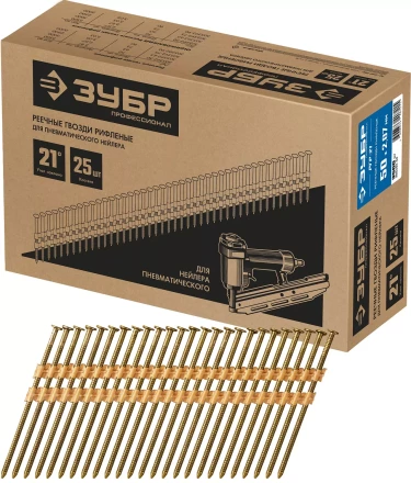 ЗУБР SN21 50 х 2.87 мм, реечные гвозди рифленые, 3500 шт (305392-50) купить в Ноябрьске