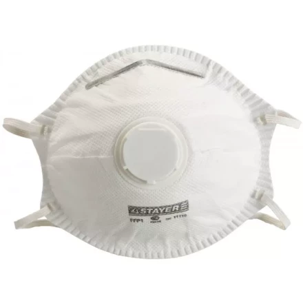 Полумаска фильтрующая STAYER &quot;PROFI&quot; противоаэрозольная с клапаном, многослойная, класс защиты FFP1 11110 купить в Ноябрьске